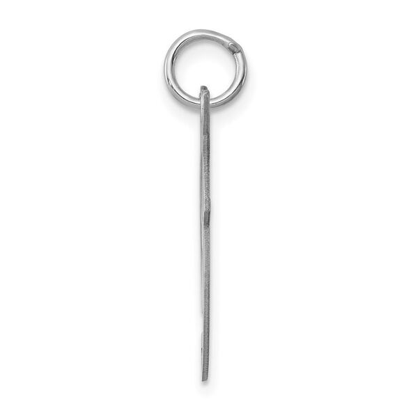 Sterling Silver, Ella Collection, LG Fancy Script Initial F Pendant - Picture 2 of 5